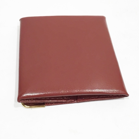 Cartier burgundy leather vintage folding snap pouch - Picture 6 of 10